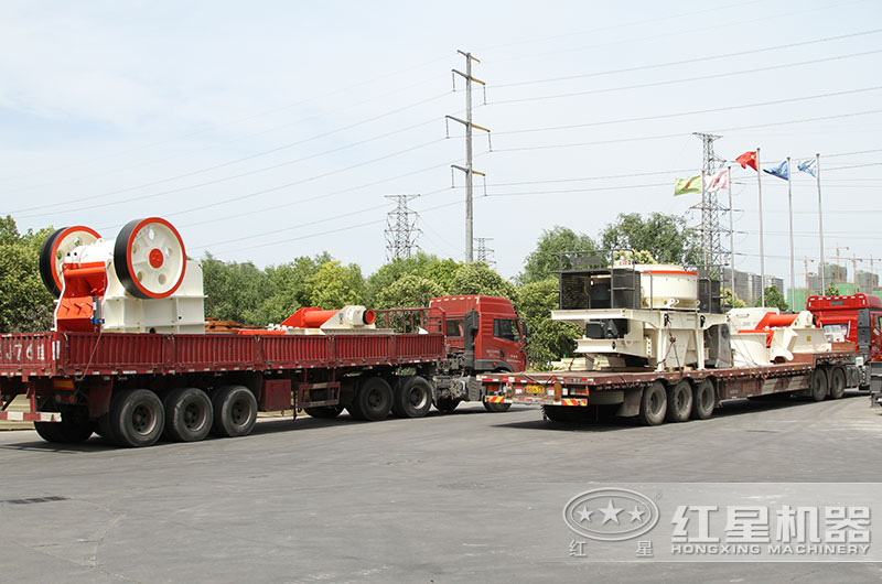 南京客戶河卵石機制沙生產線全套設備發貨
