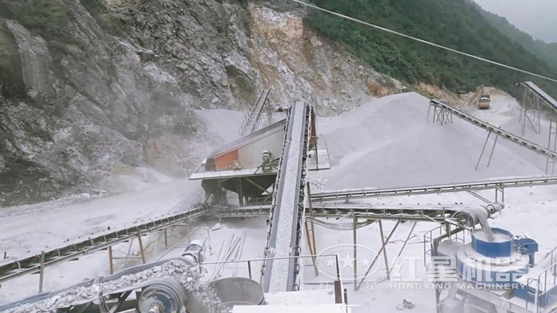 山西時產500噸石灰石制砂生產線客戶現場視頻