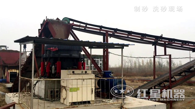 安徽時產150T河卵石機制沙生產視頻